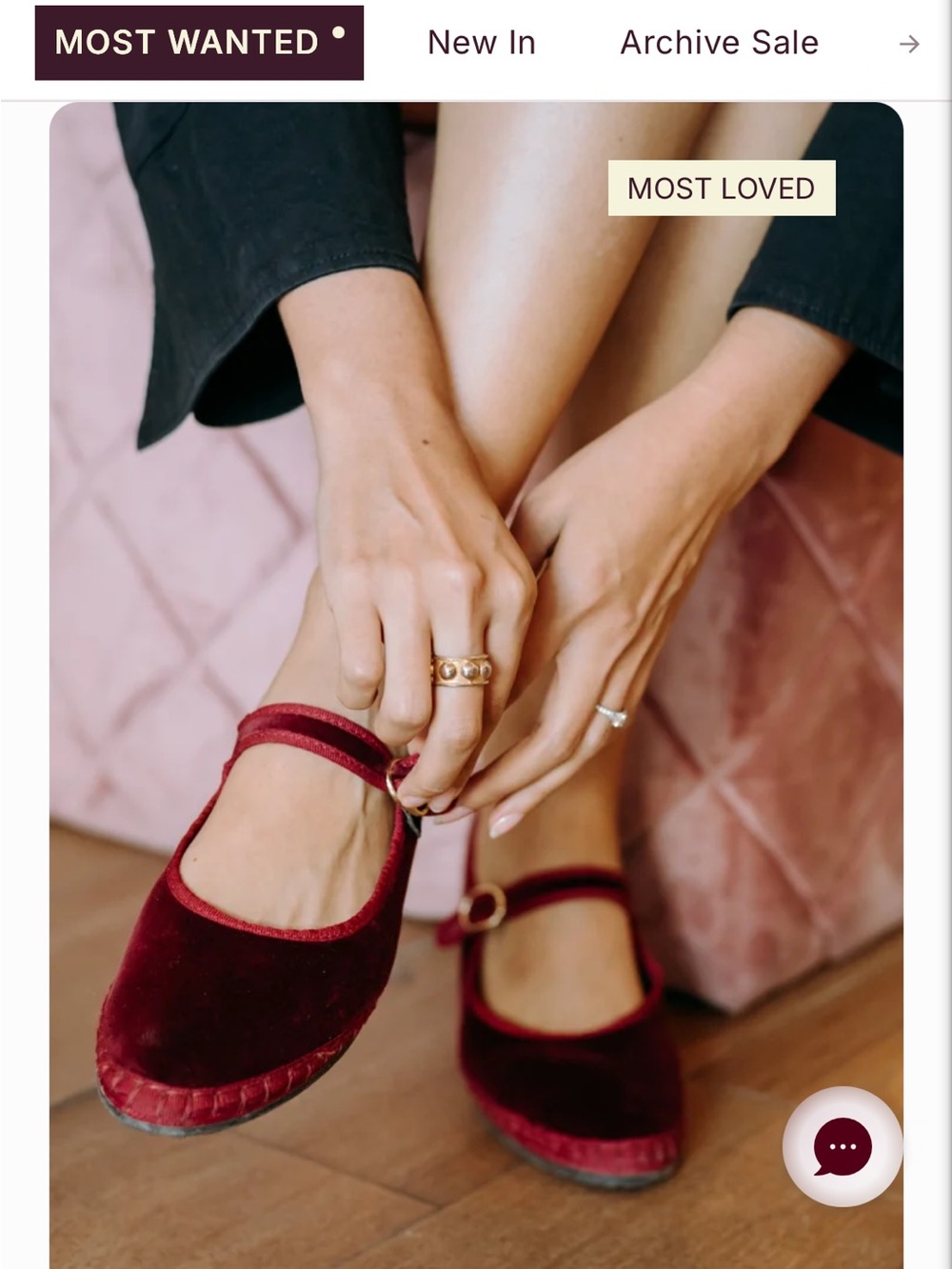 Velvet Mary Jane Flats in Deep Burgundy
